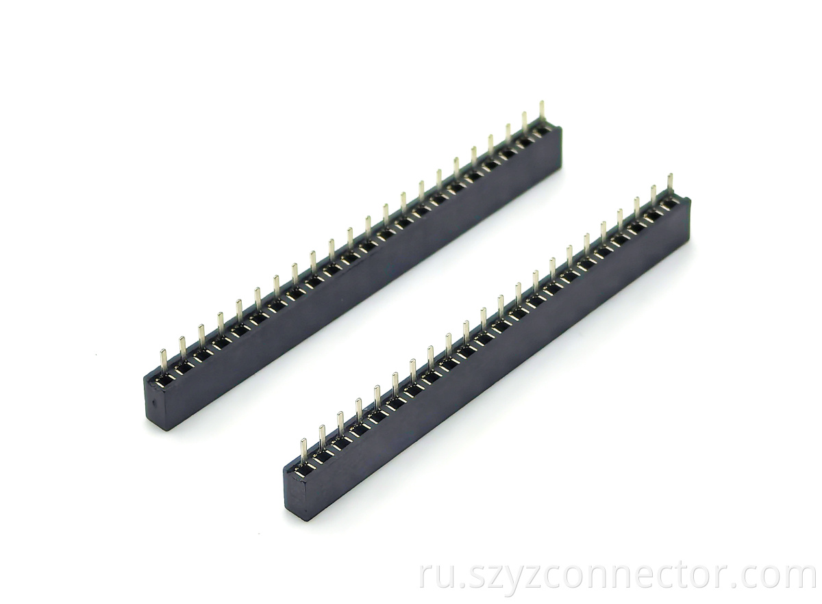 Разъём с внутренней резьбой 1,27 мм, прямой 1.27mm female header straight